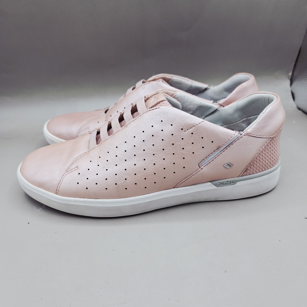 KIZIK WOMENS MIAMI SNEAKERS 7 M HANDS-FREE SLIP ON Pink SHOES‎ LEATHER